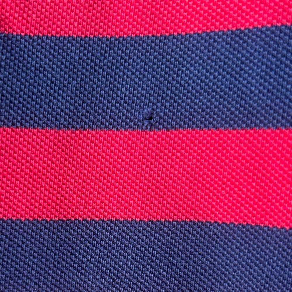 Y2K POLO RALPH LAUREN Striped Short Sleeve Polo Prep Old Money Dad Collegiate XL - Picture 10 of 14